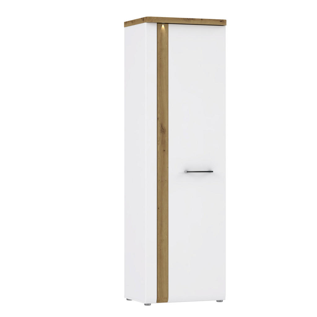 GARDEROBE wit, ambachtelijk eiken, wit, hoogglans