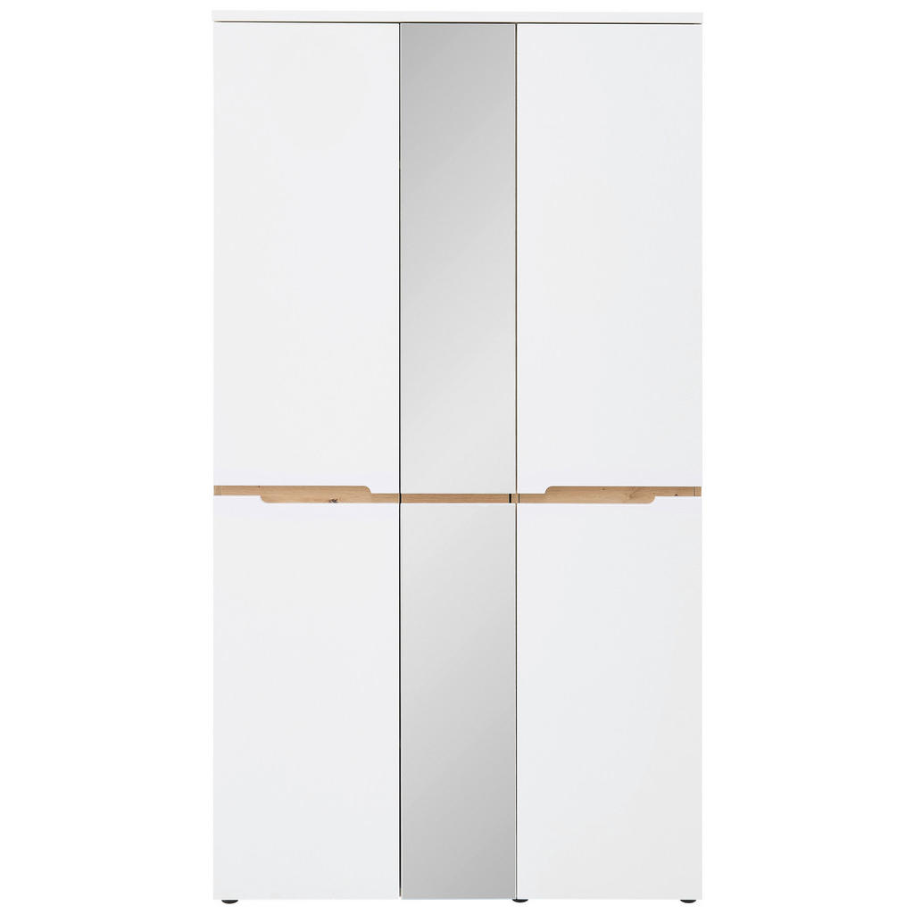 GARDEROBE wit, ambachtelijk eiken
