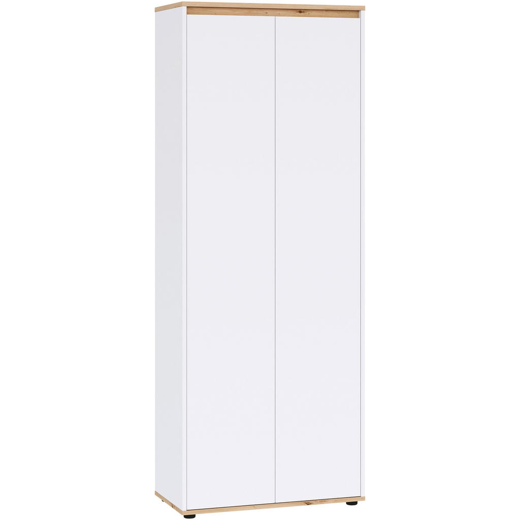 GARDEROBE wit, ambachtelijk eiken