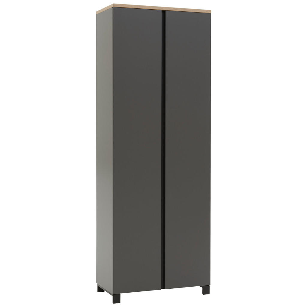 GARDEROBE grijs fineer, eikenkleur