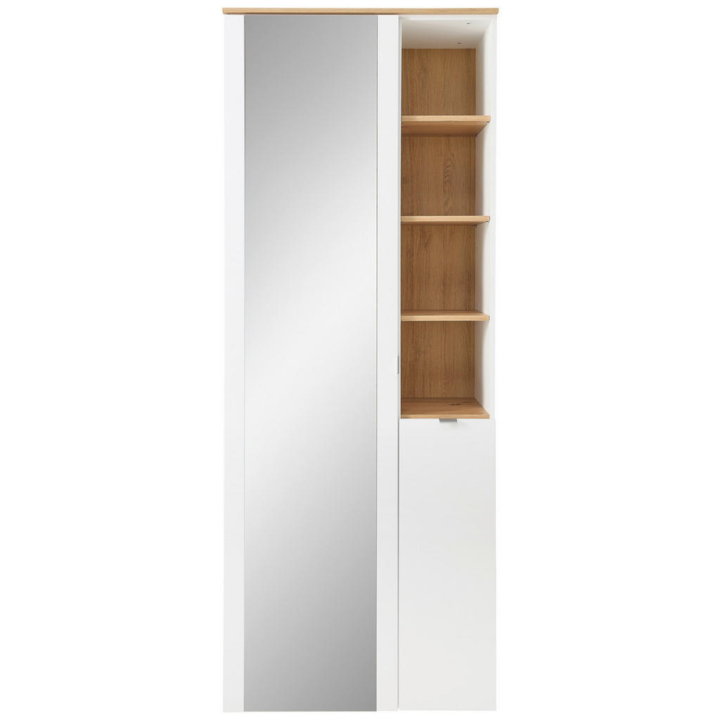 GARDEROBE wit, ambachtelijk eiken