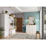 GARDEROBE eikkleur, wit, hoogglans thumbnail 2