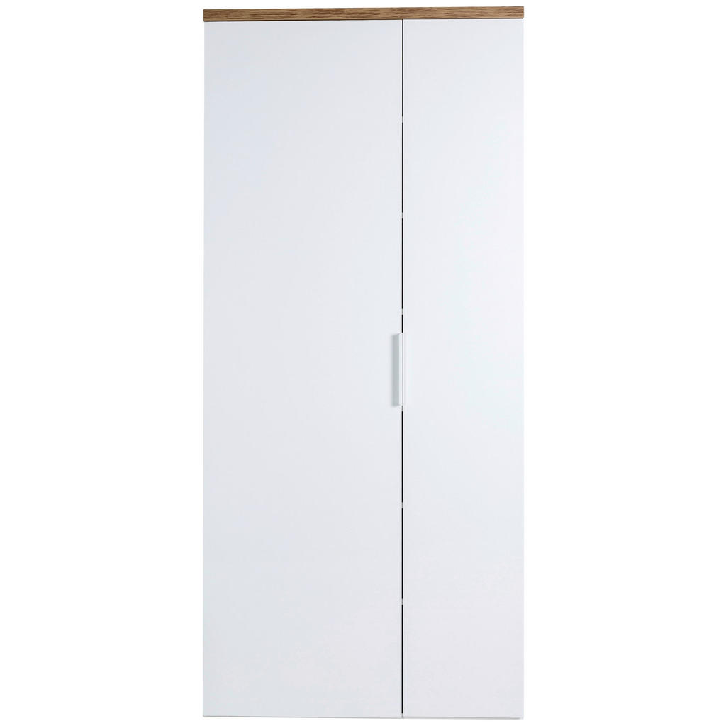 GARDEROBE eikkleur, wit, hoogglans