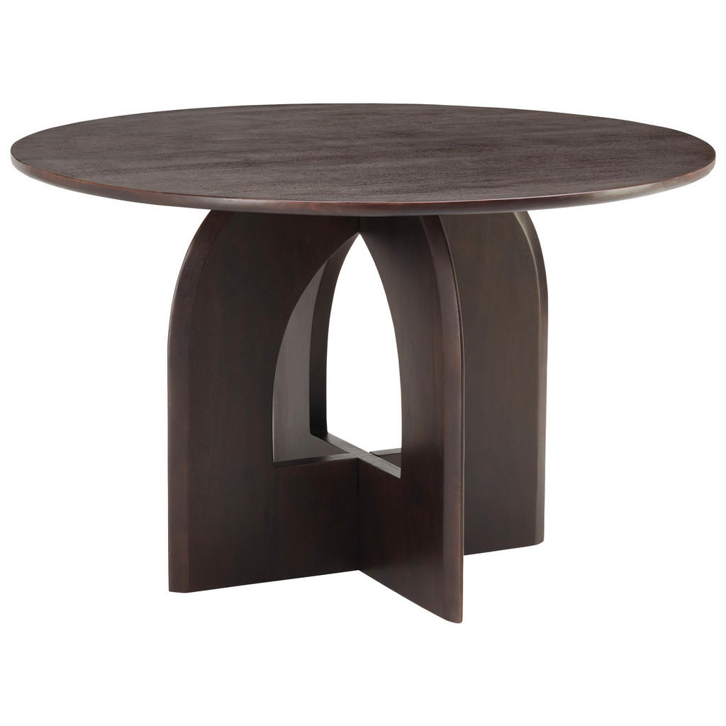 EETTAFEL, massief mangohout, walnootkleur