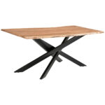 EETTAFEL, massief acacia, acaciakleur thumbnail 1