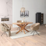 EETTAFEL, massief acacia, acaciakleur thumbnail 3