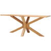 EETTAFEL, volledig massief acacia, acaciakleur