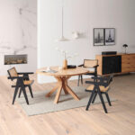 EETTAFEL, volledig massief acacia, acaciakleur thumbnail 7