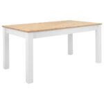 EETTAFEL, wit, eikenkleur thumbnail 1