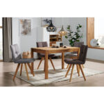 EETTAFEL, massief eikenkleurig wild eiken thumbnail 2