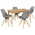 EETTAFEL, massief eikenkleurig wild eiken thumbnail 5