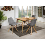 EETTAFEL, massief eikenkleurig wild eiken thumbnail 6