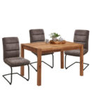EETTAFEL, massief eikenkleurig wild eiken thumbnail 3