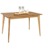 EETTAFEL, massief eikenkleurig wild eiken thumbnail 1