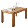 EETTAFEL, massief eikenkleurig eikenhout