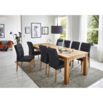 EETTAFEL, massief eikenkleurig eikenhout thumbnail 2