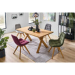 EETTAFEL, massief eikenkleurig wild eiken thumbnail 2