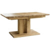 EETTAFEL, massief eikenkleurig wild eiken