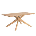 EETTAFEL, gefineerd, massief verouderd hout, eikenkleurig eiken thumbnail 1