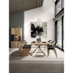 EETTAFEL, gefineerd, massief verouderd hout, eikenkleurig eiken thumbnail 4