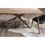 EETTAFEL, gefineerd, massief verouderd hout, eikenkleurig eiken thumbnail 7