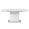 EETTAFEL, wit, roestvrij staalkleur, wit, hoogglans