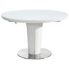 EETTAFEL, wit, roestvrij staalkleur