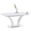 EETTAFEL, wit, roestvrij staalkleur
