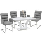 EETTAFEL, wit, roestvrij staalkleur thumbnail 3