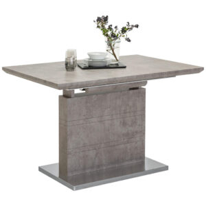 EETTAFEL, roestvrij staalkleur, grijs