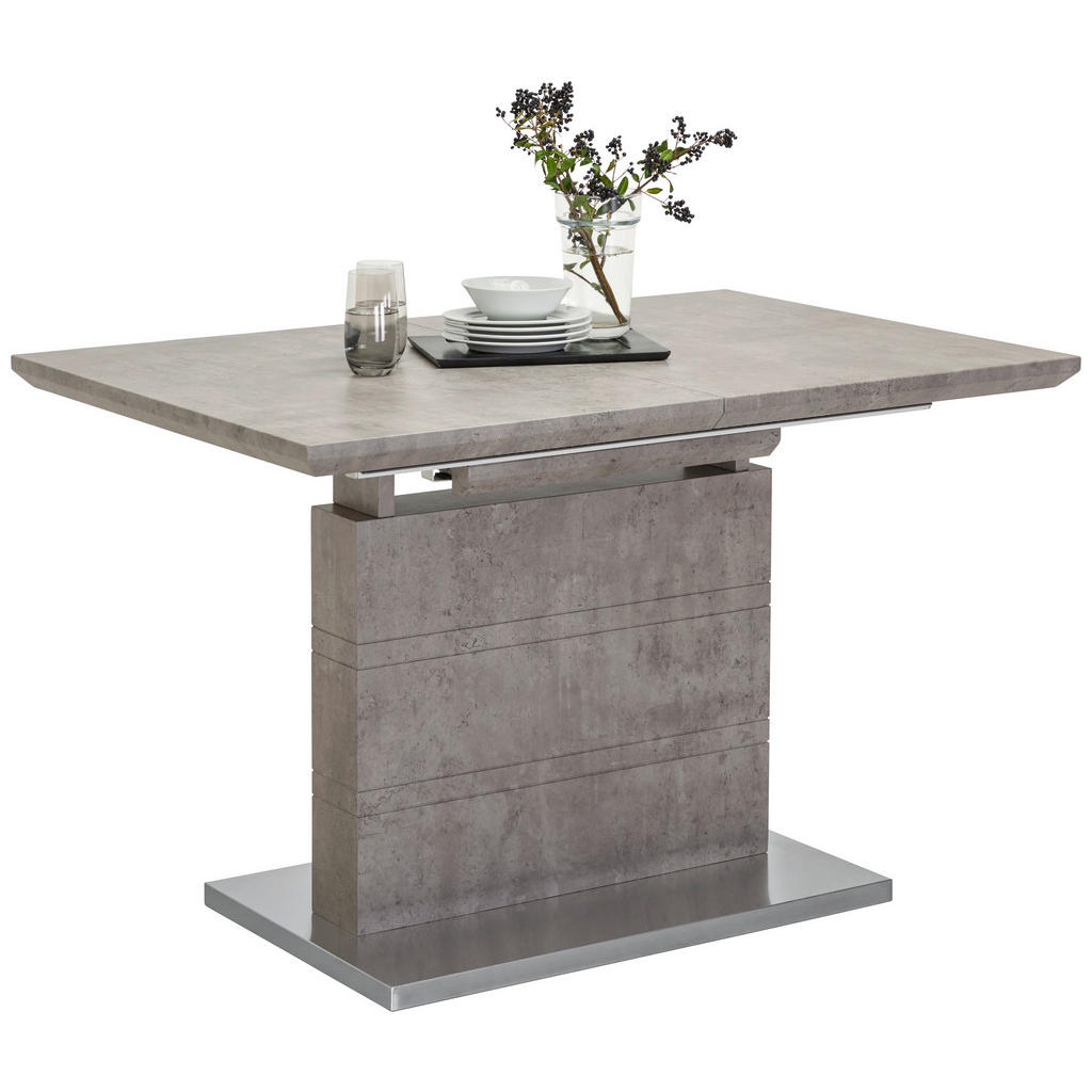 EETTAFEL, roestvrij staalkleur, grijs