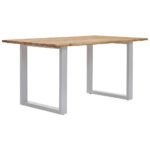 EETTAFEL, volledig massief acaciawit, acaciakleur thumbnail 1
