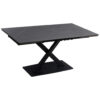 EETTAFEL, antraciet, zwart