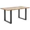 EETTAFEL, volledig massief acacia, acaciakleur