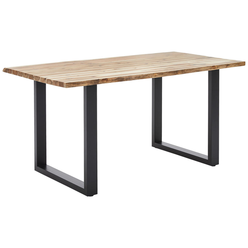 EETTAFEL, volledig massief acacia, acaciakleur