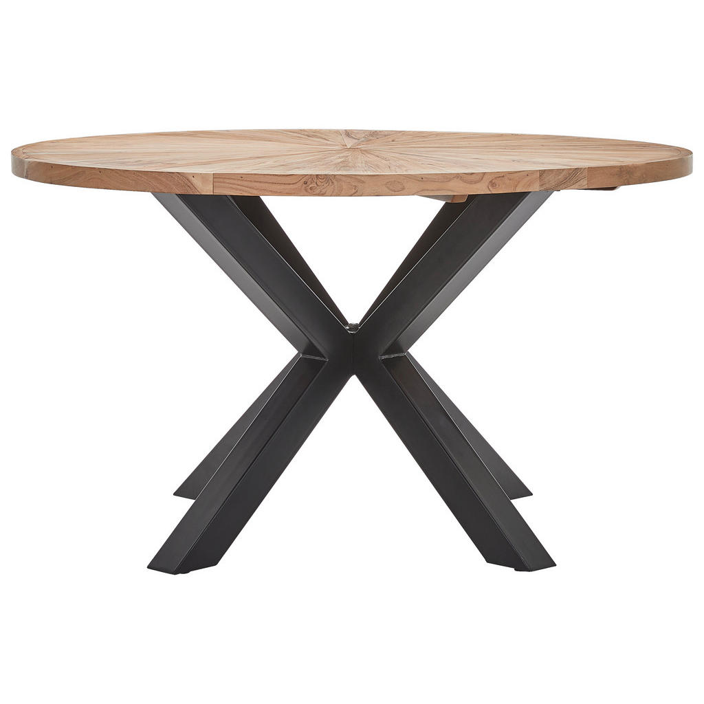 EETTAFEL, volledig massief acaciazwart, acaciakleur