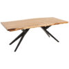 EETTAFEL, volledig massief acaciazwart, acaciakleur