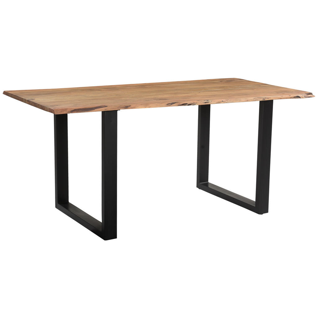 EETTAFEL, hardhout acacia zwart, acacia kleur