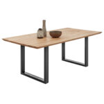 EETTAFEL, massief zwart eiken, eikenkleur thumbnail 1