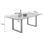 EETTAFEL, massief zwart eiken, eikenkleur thumbnail 6