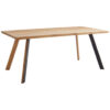 EETTAFEL, massief eikenkleurig wild eiken