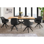 EETTAFEL, massief eikenkleurig wild eiken thumbnail 2