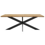 EETTAFEL, massief eikenkleurig wild eiken thumbnail 3