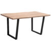 EETTAFEL, zwart, eikenkleur