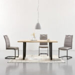 EETTAFEL, zwart, eikenkleur thumbnail 2