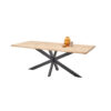 EETTAFEL, massief zwart eiken, eikenkleur