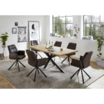 EETTAFEL, massief zwart eiken, eikenkleur thumbnail 5