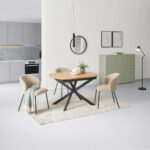 EETTAFEL, zwart, eikenkleur thumbnail 3
