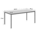 EETTAFEL, zwart, eikenkleur thumbnail 7