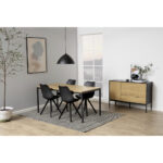 EETTAFEL, zwart, eikenkleur thumbnail 2